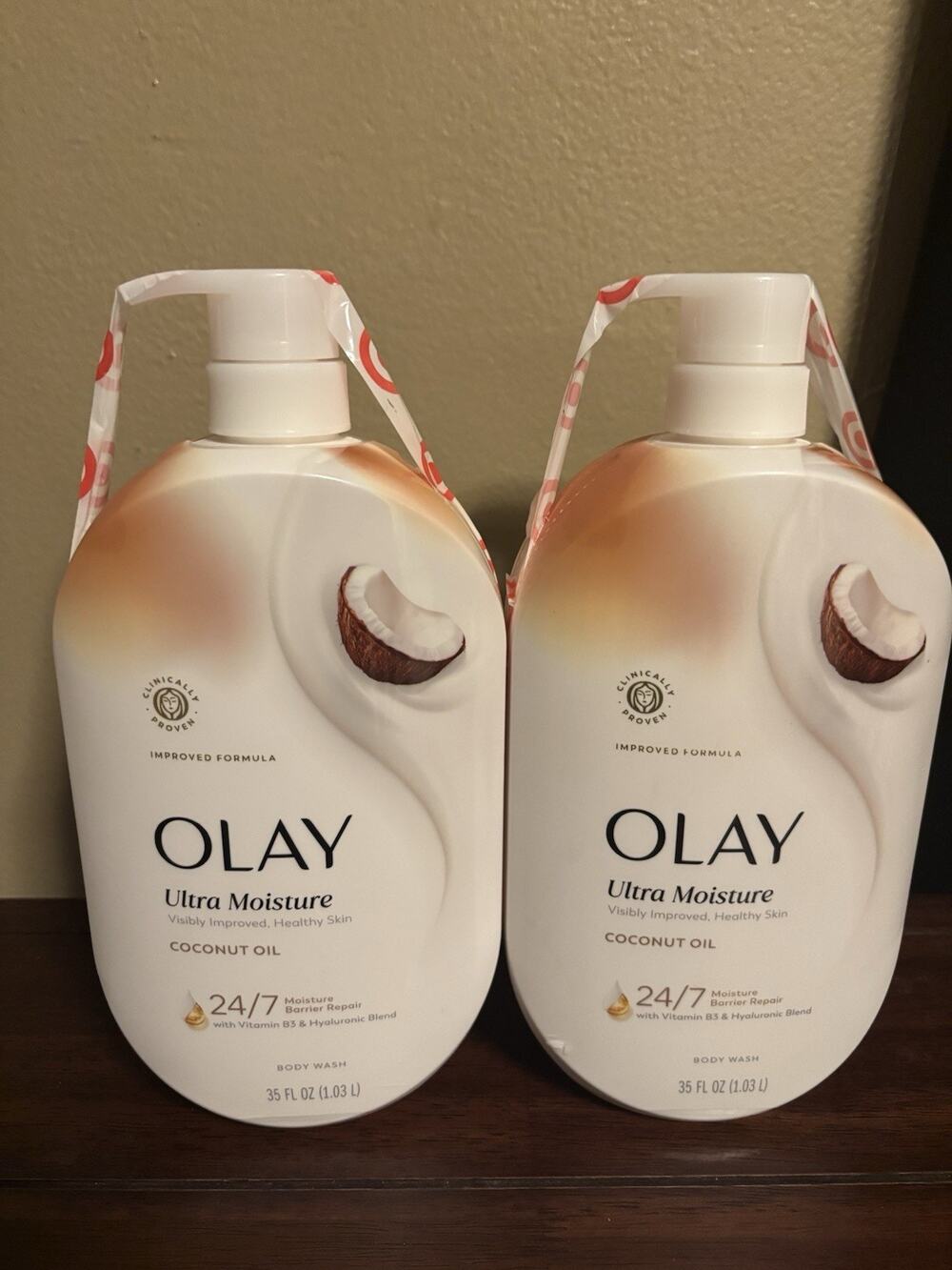 2 X Olay Ultra Moisture Body Wash 35oz Coconut Oil Vitamin B3 Hyaluronic